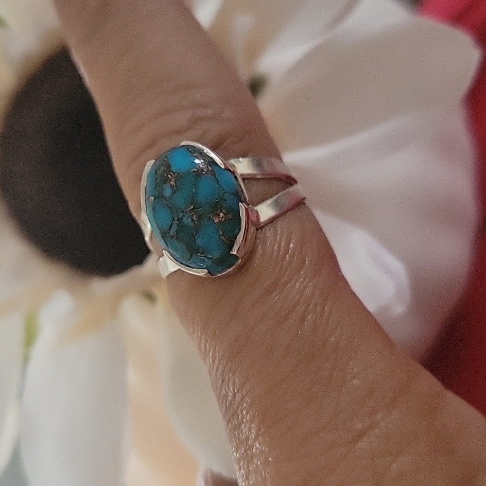Estate Silver Turquoise Ring 💍 sZ 7 New?